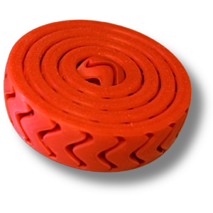 Fidget Spiralring Rillenmuster Orange ( Gyro Ring Tidal Wave)