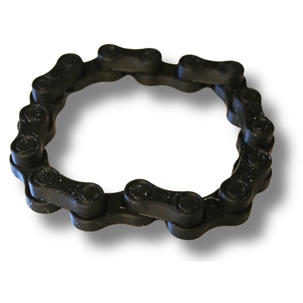 Fidget Kette – 3D-Druck Anti-Stress-Spielzeug, flexibel, schwarz, sensorisch aus PLA in verschiedenen Farben