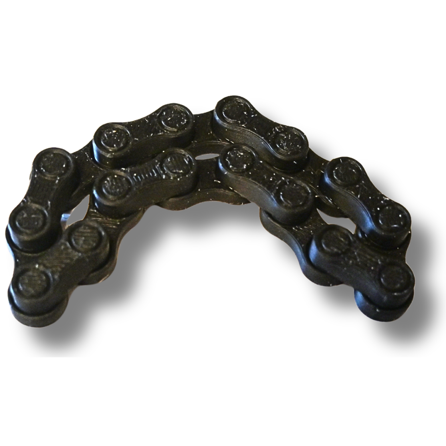 Fidget Kette – 3D-Druck Anti-Stress-Spielzeug, flexibel, schwarz, sensorisch – Bild 2