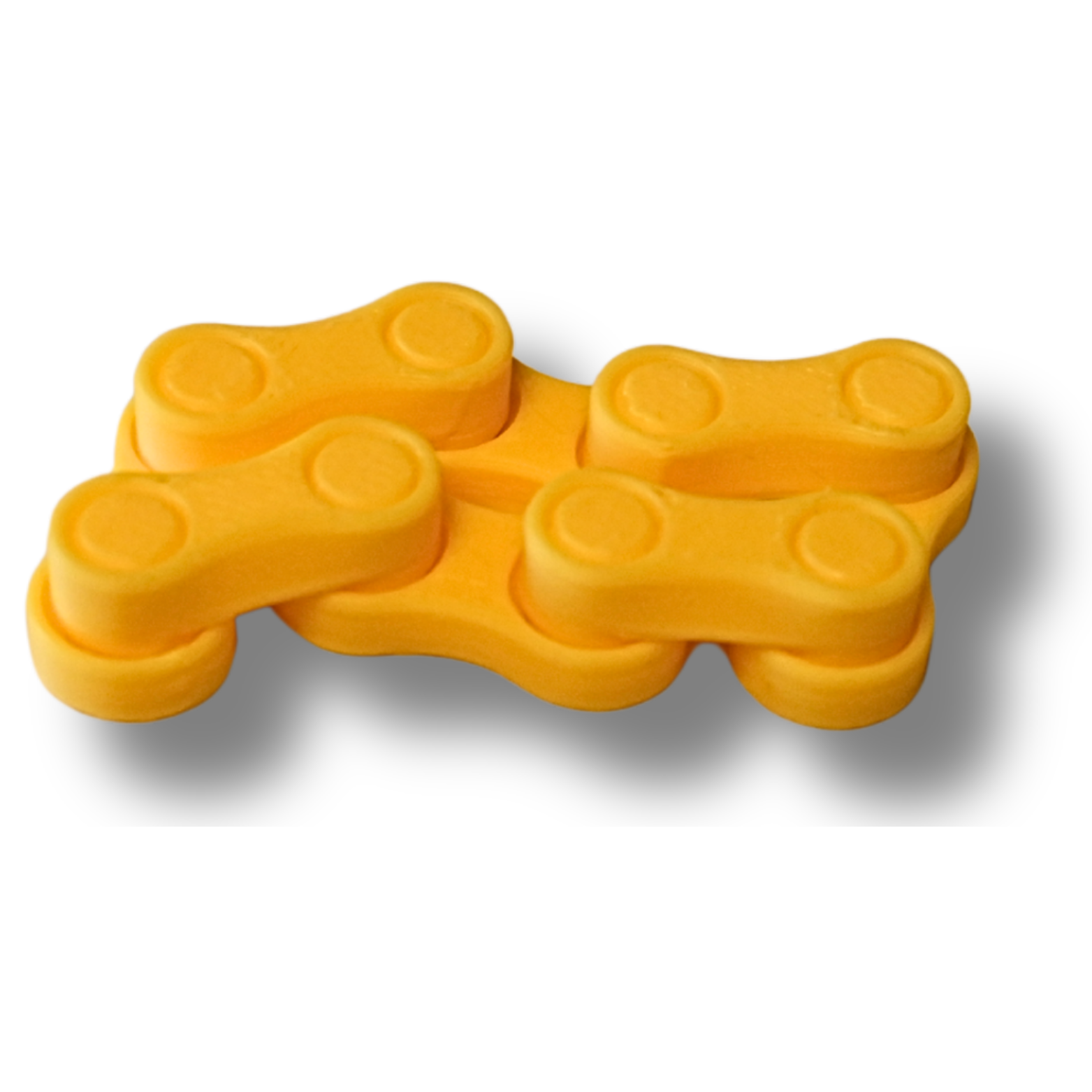 Fidget Kette – 3D-Druck Anti-Stress-Spielzeug, flexibel, gelb, sensorisch – Bild 2