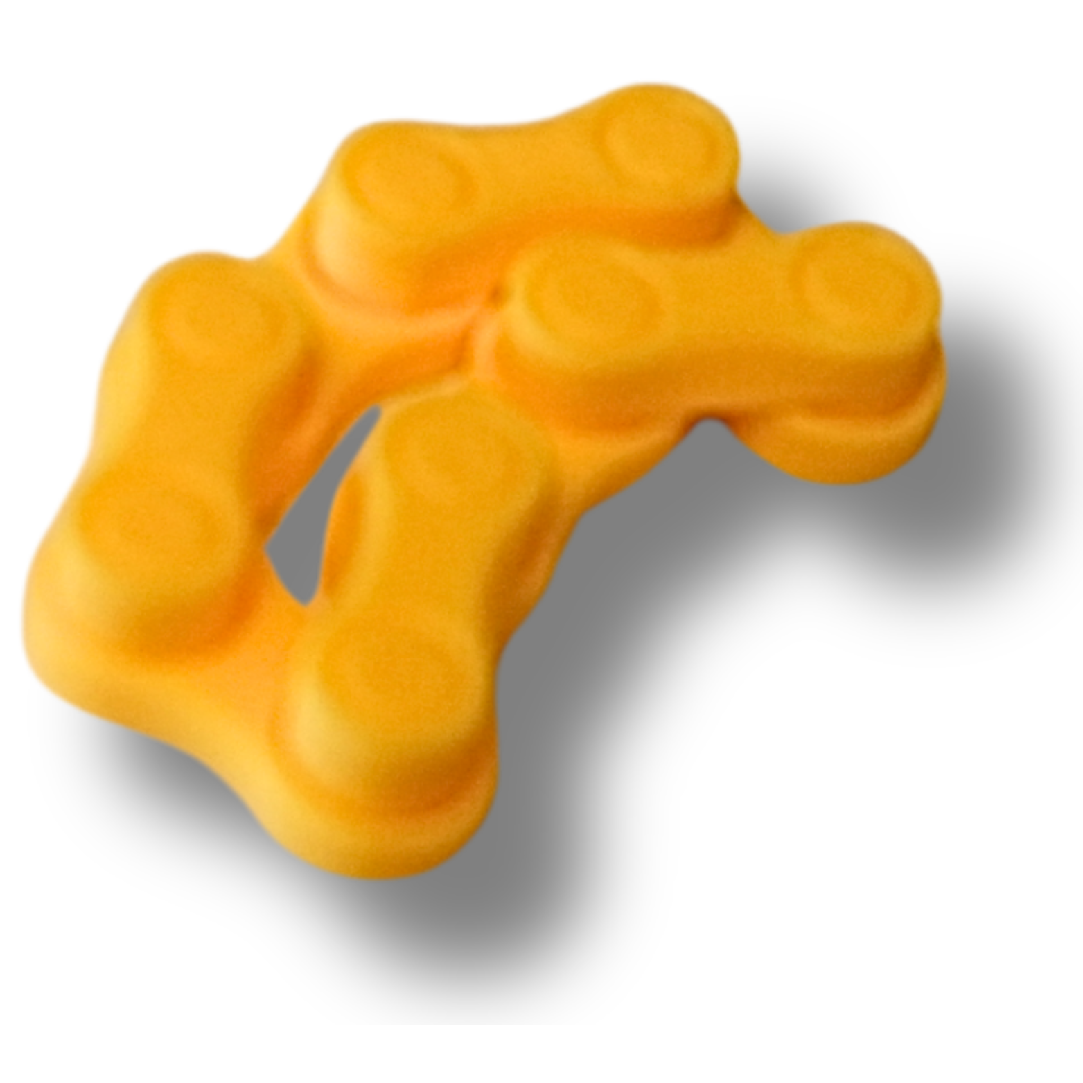 Fidget Kette – 3D-Druck Anti-Stress-Spielzeug, flexibel, gelb, sensorisch – Bild 3