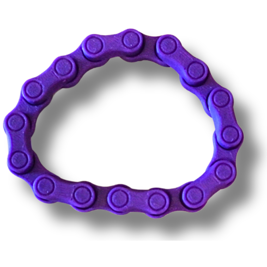 Fidget Kette – 3D-Druck Anti-Stress-Spielzeug, flexibel, lila, sensorisch aus PLA verschiedene Farben