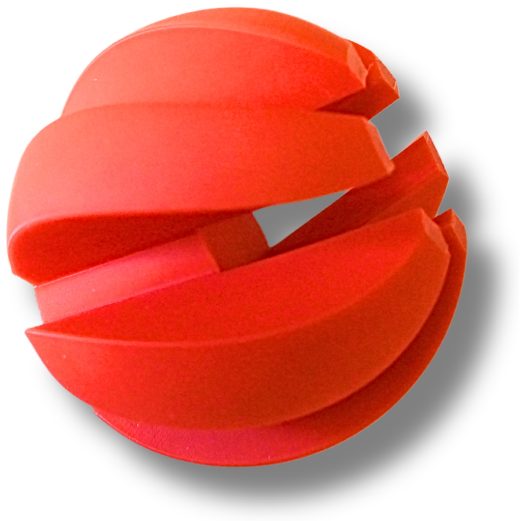Fidget Kugel – 3D-Druck Anti-Stress-Tool orange, sensorisch aus PLA in verschiedenen Farben
