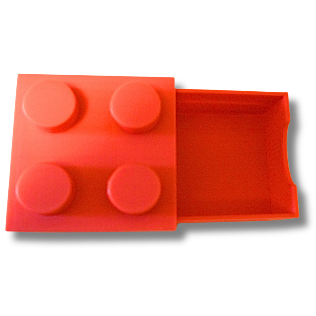 Stecksystem Aufbewahrungs Box, orange, klein aus PLA