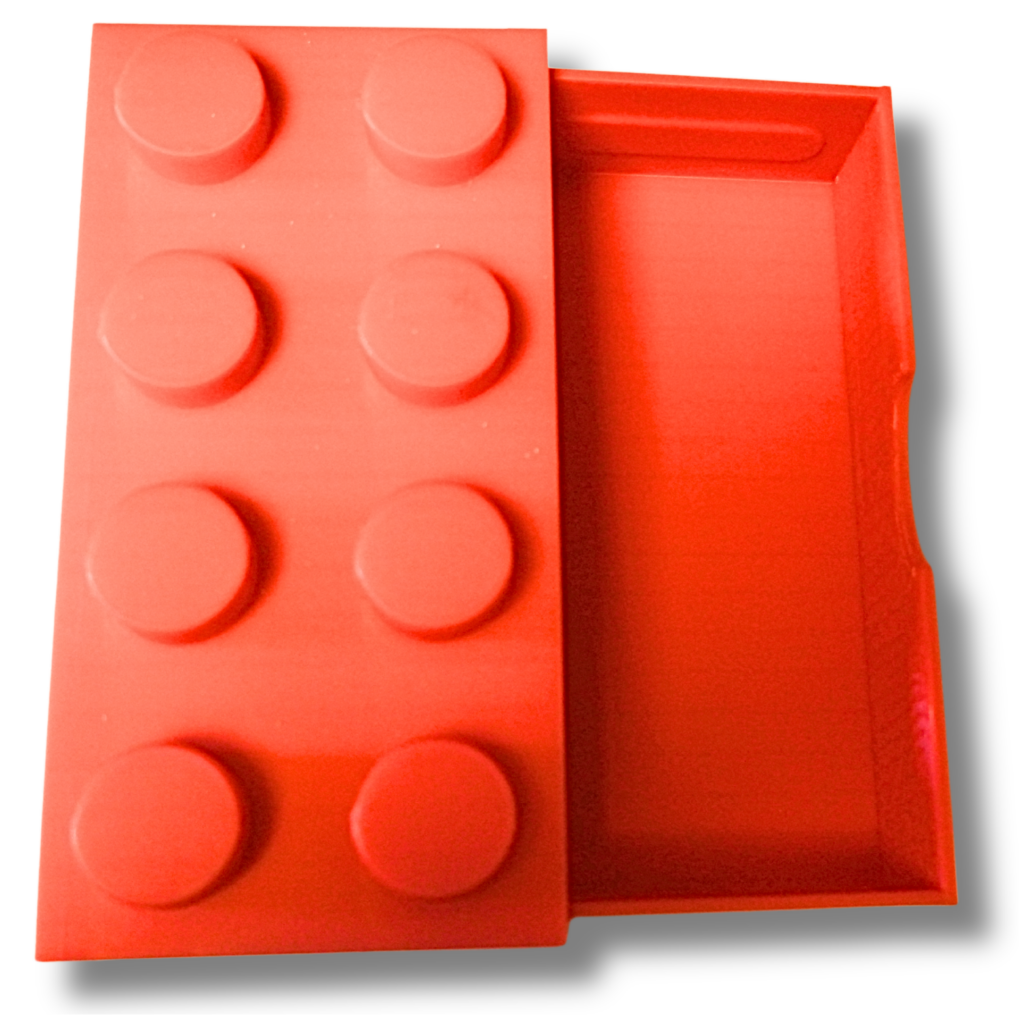 Stecksystem Aufbewahrungs Box, orange, groß aus PLA