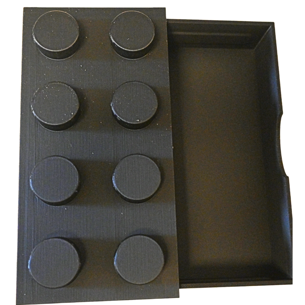 Stecksystem Aufbewahrungs Box, schwarz, groß aus PLA