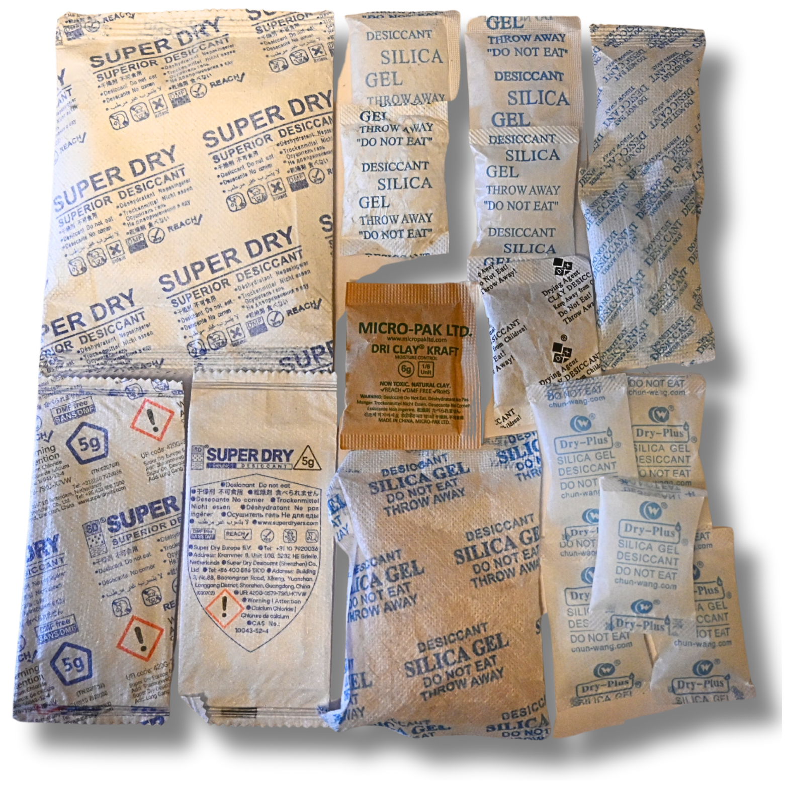 Silica-Gel-Beutel / Trocknungsbeutel Set