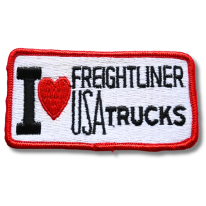 I Love Freightliner USA Trucks Aufnäher Patch  – Rot/Weiß
