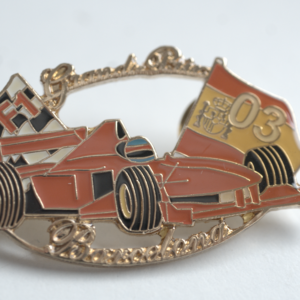 Grand Prix F1 Barcelona 2003 Pin-Formel-1-Rennwagen mit Streckenmotiv