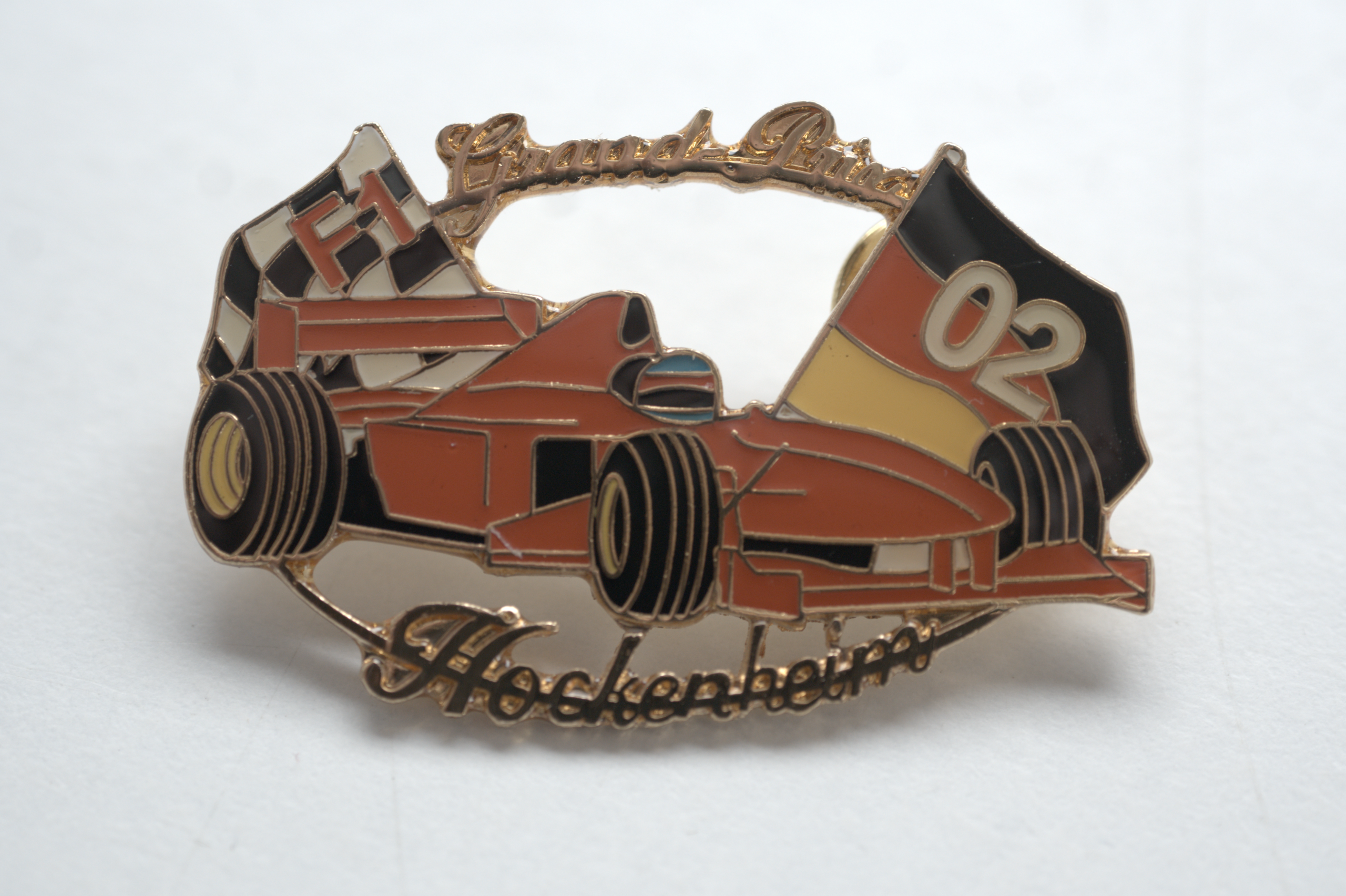 Grand Prix F1 Hockenheim 2002 Pin-Formel-1-Rennwagen mit Streckenmotiv