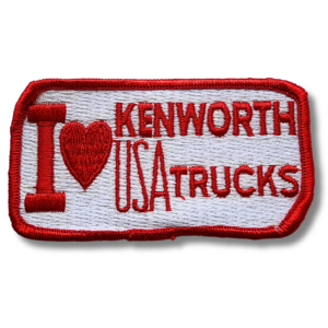 I Love Kenworth USA Trucks Aufnäher  Patch  Rot/Weiß