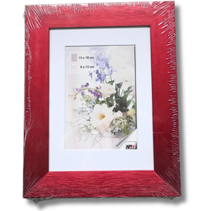 Kunststoff-Bilderrahmen 13 × 18 cm – rot