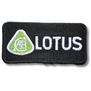 LOTUS Logo Aufnäher - Patch Schwarz/Grün rechteckig