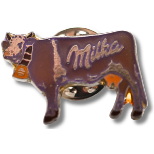 Milka Kuh Pin Werbe Anstecknadel lila Schokolade