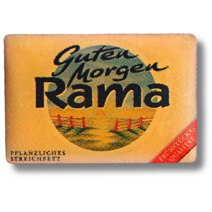Rama Margarine Werbe-Pin – klassisches Markenmotiv