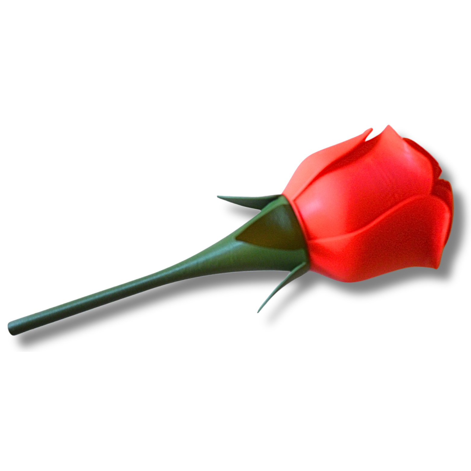 Rose-3D-Druck, Rot