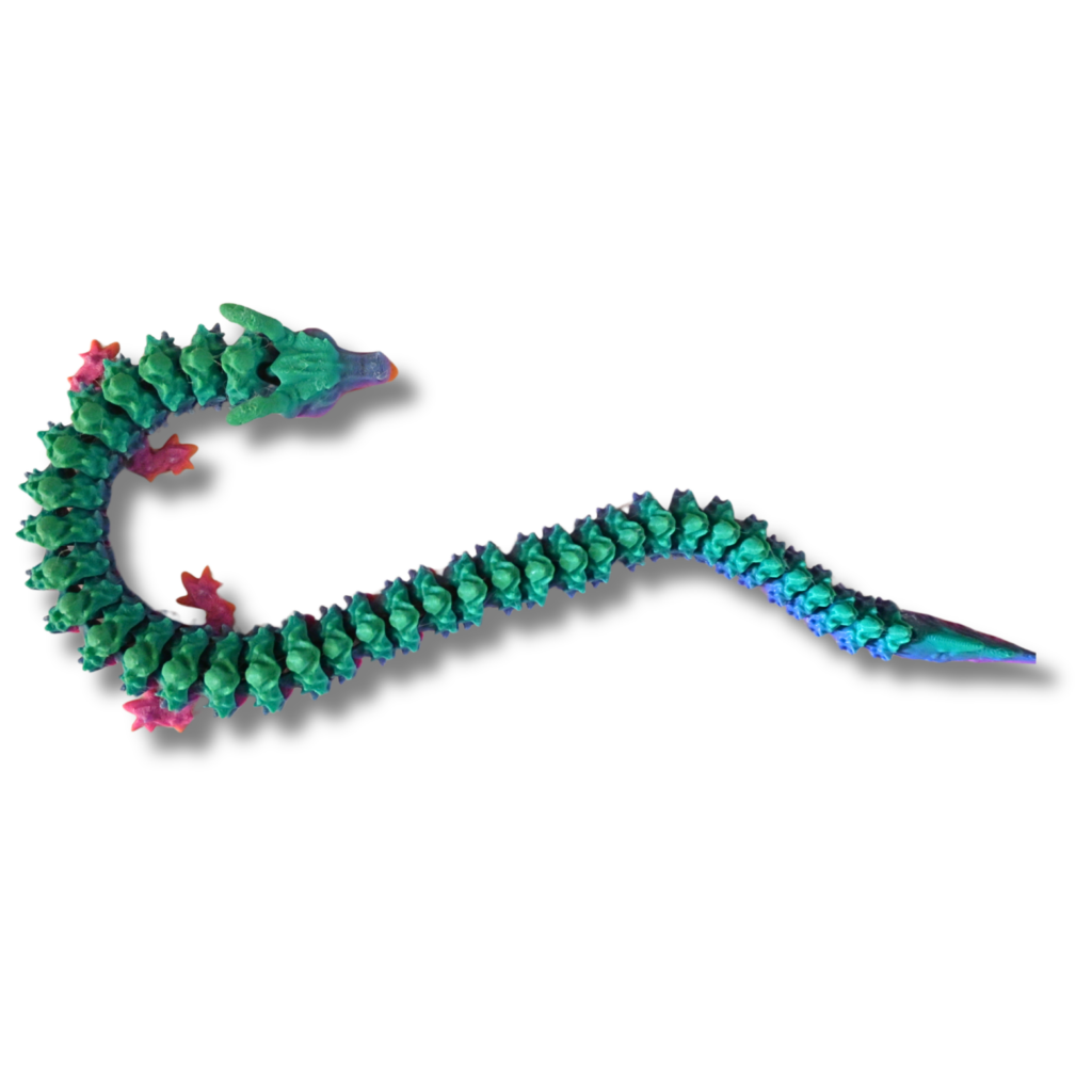 Fidget Drache in Bunt ( Mehrfarbig) 3D Druck aus PLA