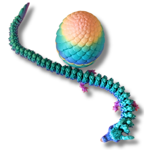 Fidget Drache & Drachenei als 2er Set ( Bunt)