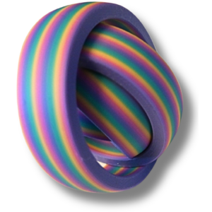 Fidget Spiralring Bunt ( Mehrfarbig) Groß