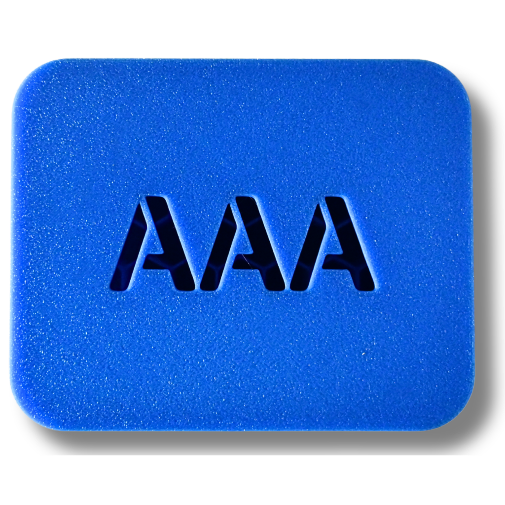 Aufbewahrungsbox mit Deckel für AAA Batterien 3D Druck, Blau aus PLA