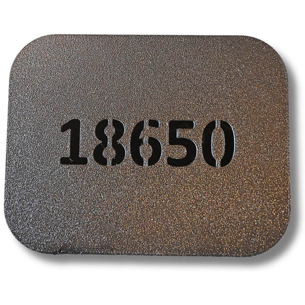 Aufbewahrungsbox mit Deckel für Akku 18650 3D Druck, Schwarz mit Druckfehler! aus PLA