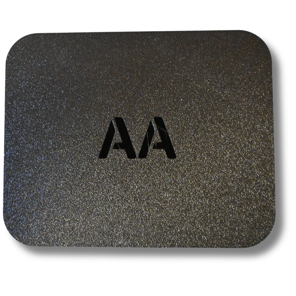 Aufbewahrungsbox mit Deckel für AA Batterien 3D Druck , Schwarz aus PLA