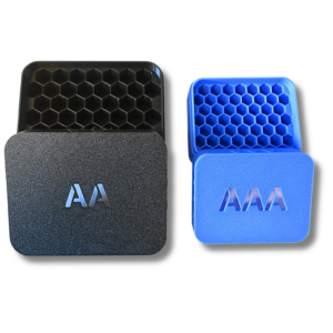 Aufbewahrungsbox Set mit zwei Boxen mit Deckel ( AA & AAA Batterien) Schwarz