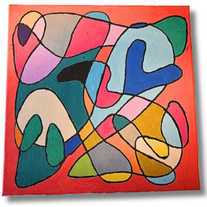 Original Acrylgemälde auf Leinwand Nr: 266 – „Kontrast der Bewegung“ (2026) – Unikat