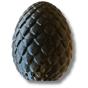 Drachenei Aufschraubbar Schwarz, groß