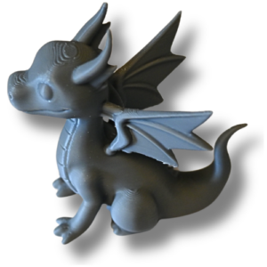 3D gedruckter Drache aus PLA in verschiedenen Farben