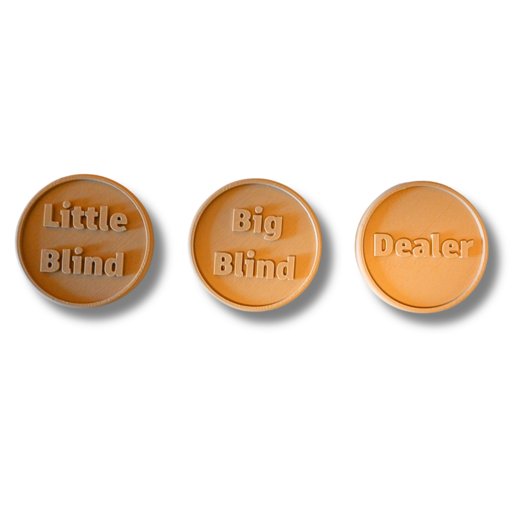 3D Druck Blind Token aus PLA in verschiedenen Farben