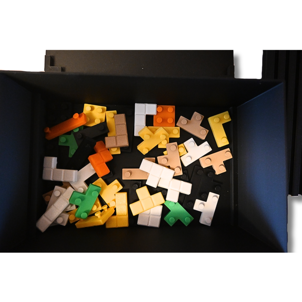 3D Druck Tetris aus PLA in verschiedenen Farben