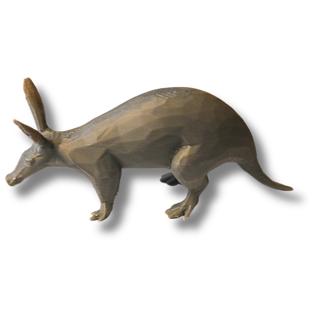 3D Druck Erdferkel aus PLA in verschiedenen Farben